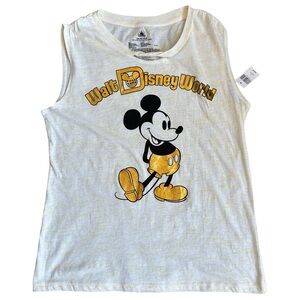 Disney‎ | Women’s Walt Disney World Mickey Mouse Gold Foil Tank Top Medium NWT